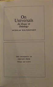 On Universals: An Essay in Ontology