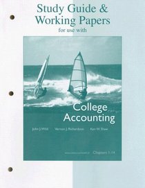 Study Guide & Working Papers Ch 1-14 to accompany College Accounting