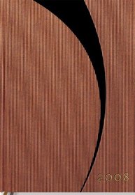 Designer Ribbed 2008 Copper Professional Vertical Dayplanner