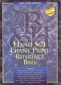 Hand Size Giant Print Reference Holy Bible: King James Version Burgandy Bonded Leather (King James Version)