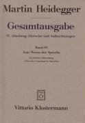 Gesamtausgabe, Kt, Bd.85, Vom Wesen der Sprache