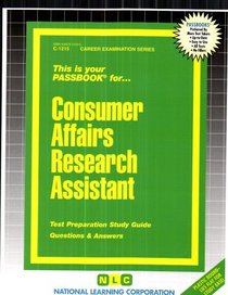 Consumer Affairs Research Assistant (Passbook for Career Opportunities)