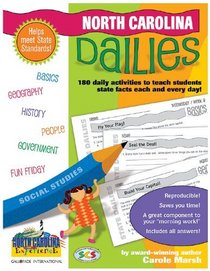 North Carolina Dailies: 180 Daily Activities for Kids (State Experience)