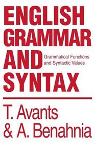 English Grammar and Syntax: Grammatical Functions and Syntactic Values