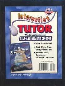 United States Government Democracy in Action, Interactive Tutor: Self-Assessment Software CD-ROM, Windows/Macintosh