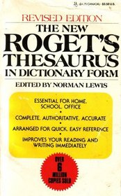 The New Roget's Thesaurus in Dictionary Form: Revised Edition