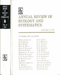 Annual Review of Ecology and Systematics: 1984 (Annual Review of Ecology, Evolution, and Systematics)