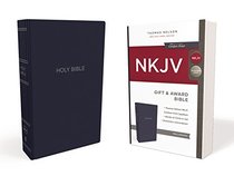 NKJV, Gift and Award Bible, Leather-Look, Blue, Red Letter Edition, Comfort Print
