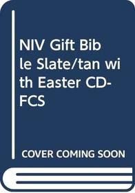 NIV Gift Bible Slate/Tan with Easter CD- Fcs