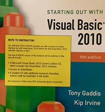 Starting Out with Virtual Basic 2010 (5th Edition)