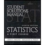Student Solutions Manual for Statistics: A First Course