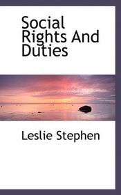 Social Rights And Duties