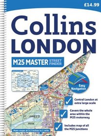 Collins London M25 Master Streetfinder (Streetfinder Atlas)