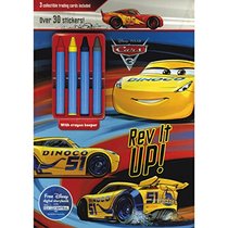 Disney Pixar Cars 3 Rev It Up!: 3 Collectible Trading Cards Included (Color & Activity With Crayons)