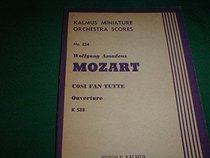 Cosi Fan Tutte, Overture (Kalmus Edition)