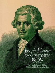 Joseph Haydn: Symphonies 88-92 in Full Score/the Haydn Society Edition