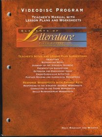 Videodisc Program Teacher's Manual with Lesson Plans and Worksheets, for Elements of Literature, Fifth Course, Literature of the United States Series (Objectives; background notes, summary of videodisc segment, presentation suggestions, extension and enri