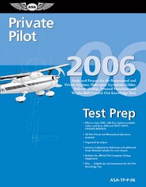Private Pilot Test Prep 2006: Study and Prepare for the Recreational and Private Airplane, Helicopter, Gyroplane, Glider, Balloon, and Airship FAA Knowledge Exams (Test Prep series)