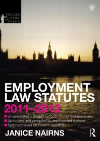 Employment Law Statutes 2011-2012 (Routledge Student Statutes)