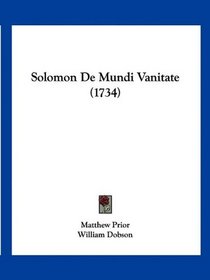 Solomon De Mundi Vanitate (1734) (Latin Edition)