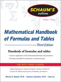 Schaum's Outline of Mathematical Handbook of Formulas and Tables, 3ed (Schaum's Outline Series)