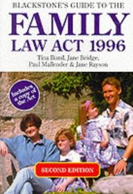 Blackstone's Guide to the Family Law Act, 1996 1999