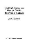 Critical Essays on Thoreau's Walden (Critical Essays on World Literature)