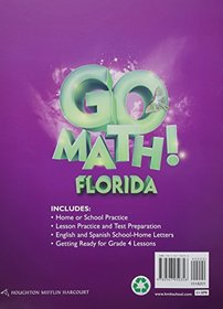 Houghton Mifflin Harcourt Go Math Florida: Practice Book Grade 3