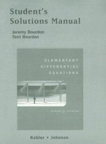 Student Solutions Manual for Elementary Differential Equations Bound with IDE CD Package