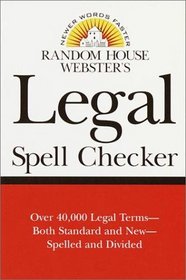 Random House Webster's Legal Spell Checker