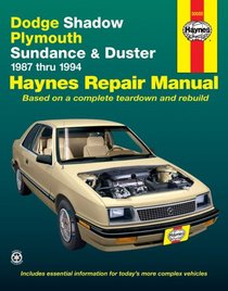 Haynes Repair Manuals: Dodge Shadow, 1987-1994