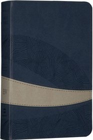 ESV Large Print Compact Bible (TruTone, Navy/Taupe, Curve Design)