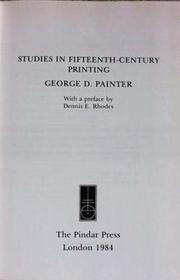 Studies in Fifteenth-century Printing