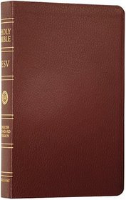 ESV Classic Reference Bible, Premium Bonded Leather, Burgundy, Red Letter Text, Thumb Indexed