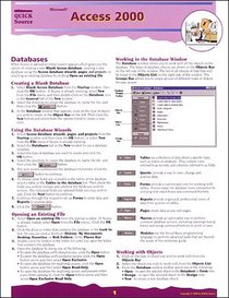 Microsoft Access 2000 Quick Source Guide