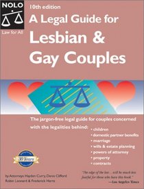 A Legal Guide for Lesbian and Gay Couples (Legal Guide for Lesbian and Gay Couples, 10th ed)