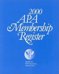 2000 Apa Membership Register (Apa Membership Register//American Psychological Association)