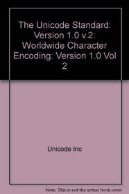 Unicode Standard: Worldwide Character Encoding, Version 1.0