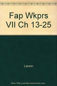 Working Papers for Use With Fundamental Accounting Principles: Chapters 13-25