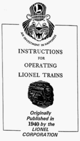 Instructions  Operating Lionel Trains