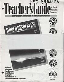 Teacher's Guide to World Resources 1992-93