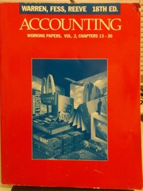 Accounting Working Papers: Chapters 13-26