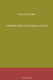 Definitions: Essays in Contemporary Criticism