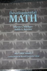 Developmental Mathematics Custom Edition for Brevard Community College (MATV 0018/0022 BCC Edition)