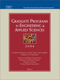 Grad Guides Bk5: Engineer/Appld Sci 2004 (Peterson's Graduate Programs in Engineering & Applied Sciences)