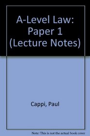 'A' Level Law (Lecture Notes)
