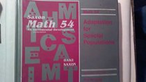 Saxon Math 54 Adaptation for Special Populations