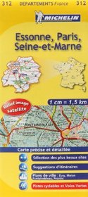 Essonne, Paris, Seine-et-Marne 1:150,000 Road Map #312