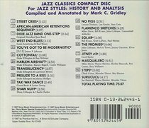 Jazz Classics Compact Disc for Jazz Styles: History and Analysis