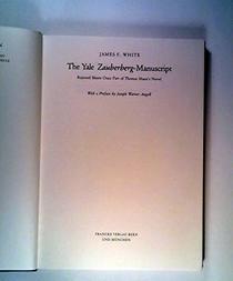 The Yale Zauberberg-manuscript: Rejected sheets once part of Thomas Mann's novel (Thomas-Mann-Studien)